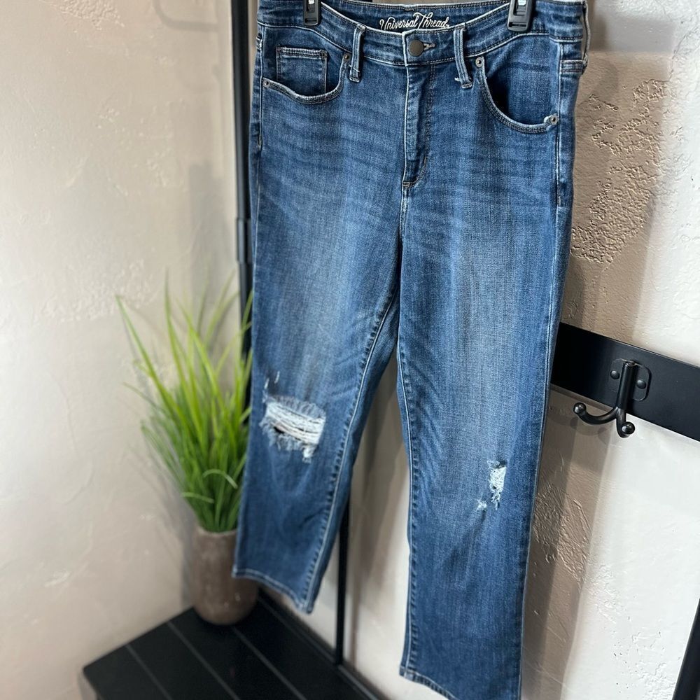 Universal Thread High Rise Distressed Blue Jeans - Picture 8 of 14